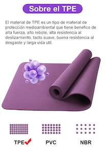 Foto 7 | Tapete Portátil Yoga Pilates Ejercicio Color Azul