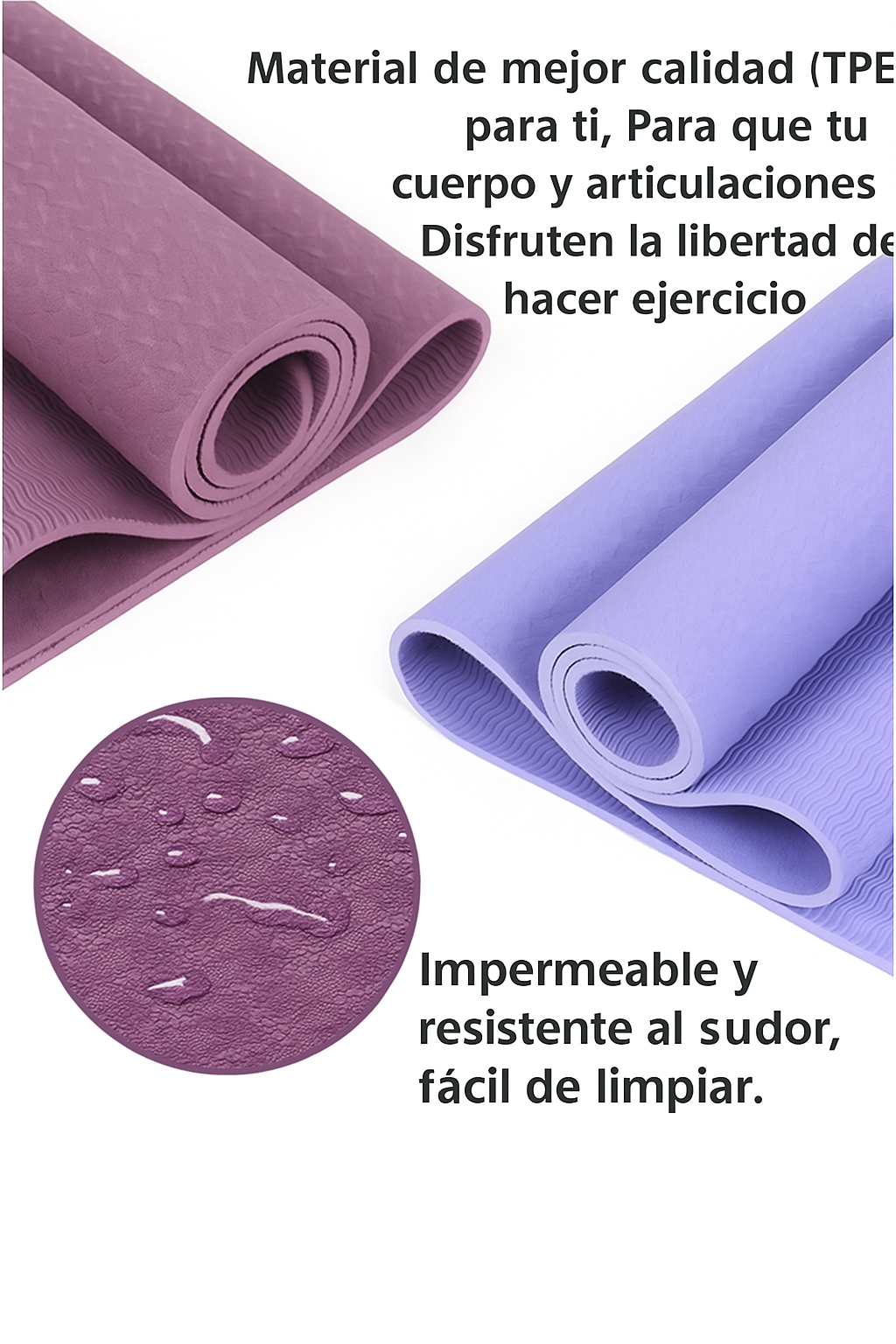 Foto 7 pulgar | Tapete Portátil Yoga Pilates Ejercicio Color Rosa