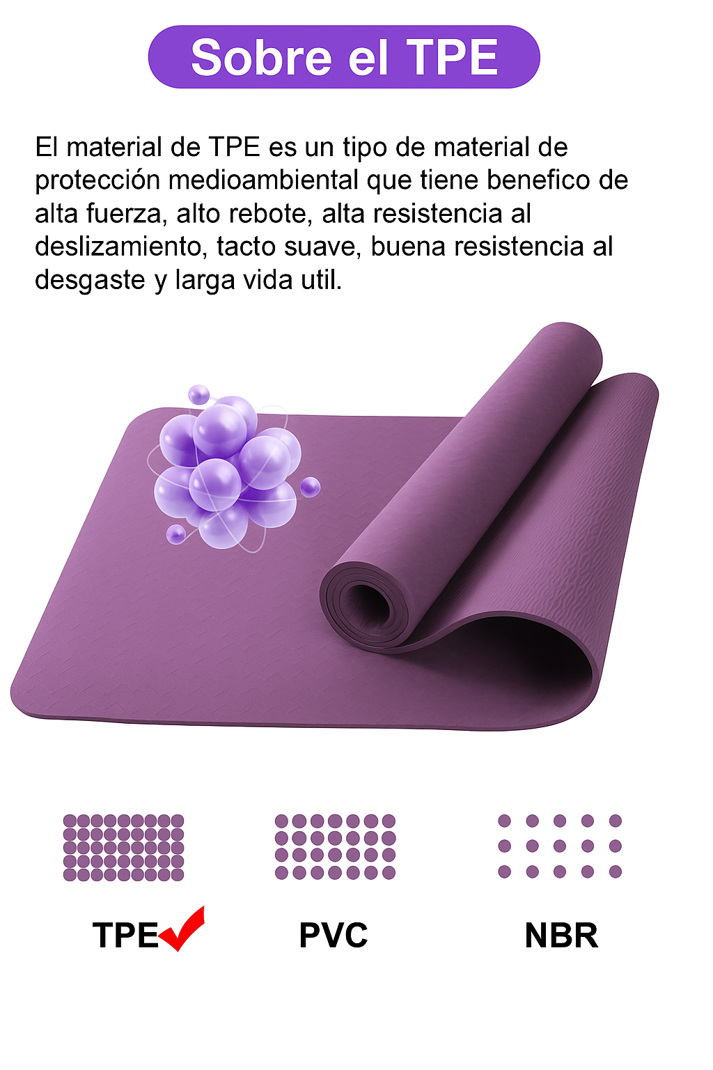 Foto 8 pulgar | Tapete Portátil Yoga Pilates Ejercicio Color Rosa