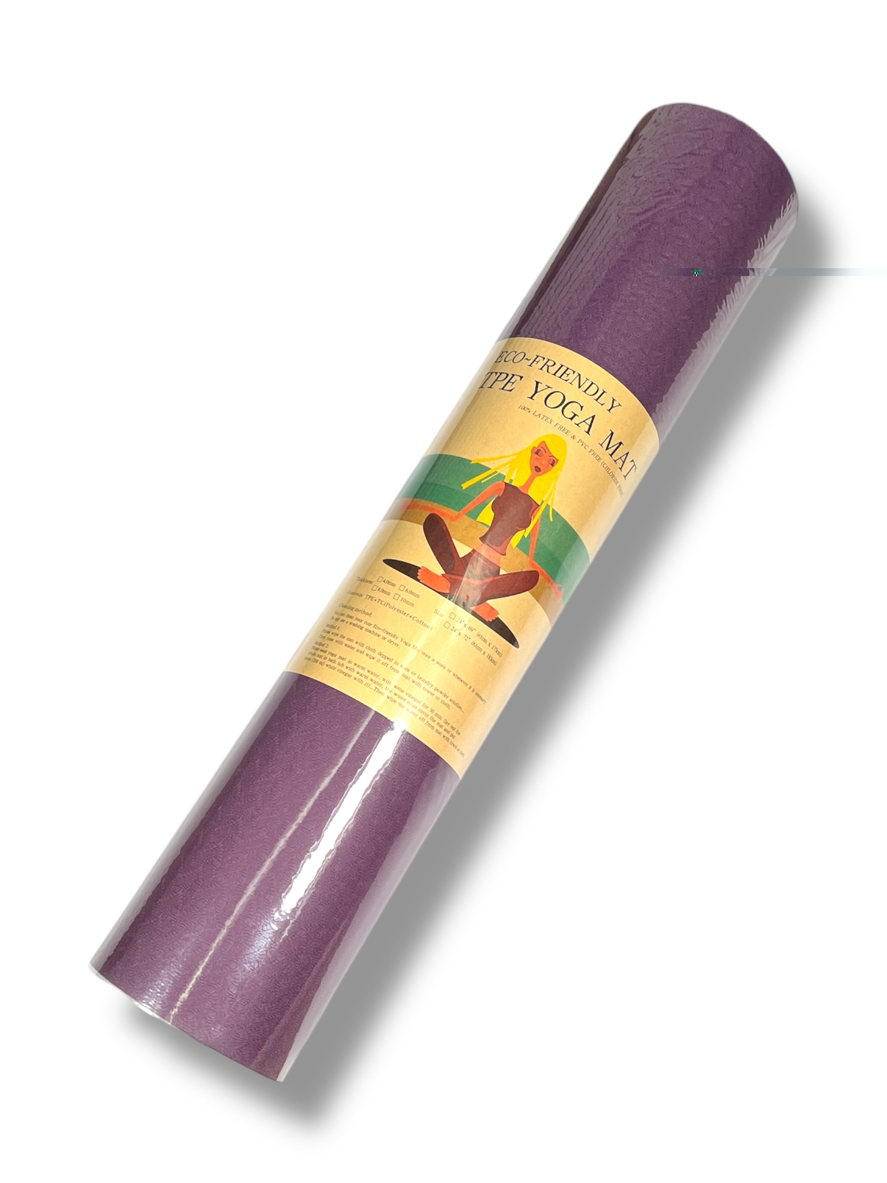 Tapete Portátil Yoga Pilates Ejercicio Color Morado