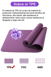 Foto 7 | Tapete Portátil Yoga Pilates Ejercicio Color Rojo
