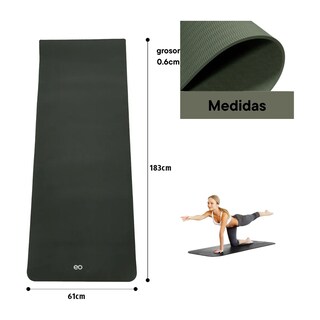 Foto 2 | Tapete Yoga Grueso 183cm Pilates Pad Eo Safe Imports Esi-21264 Verde