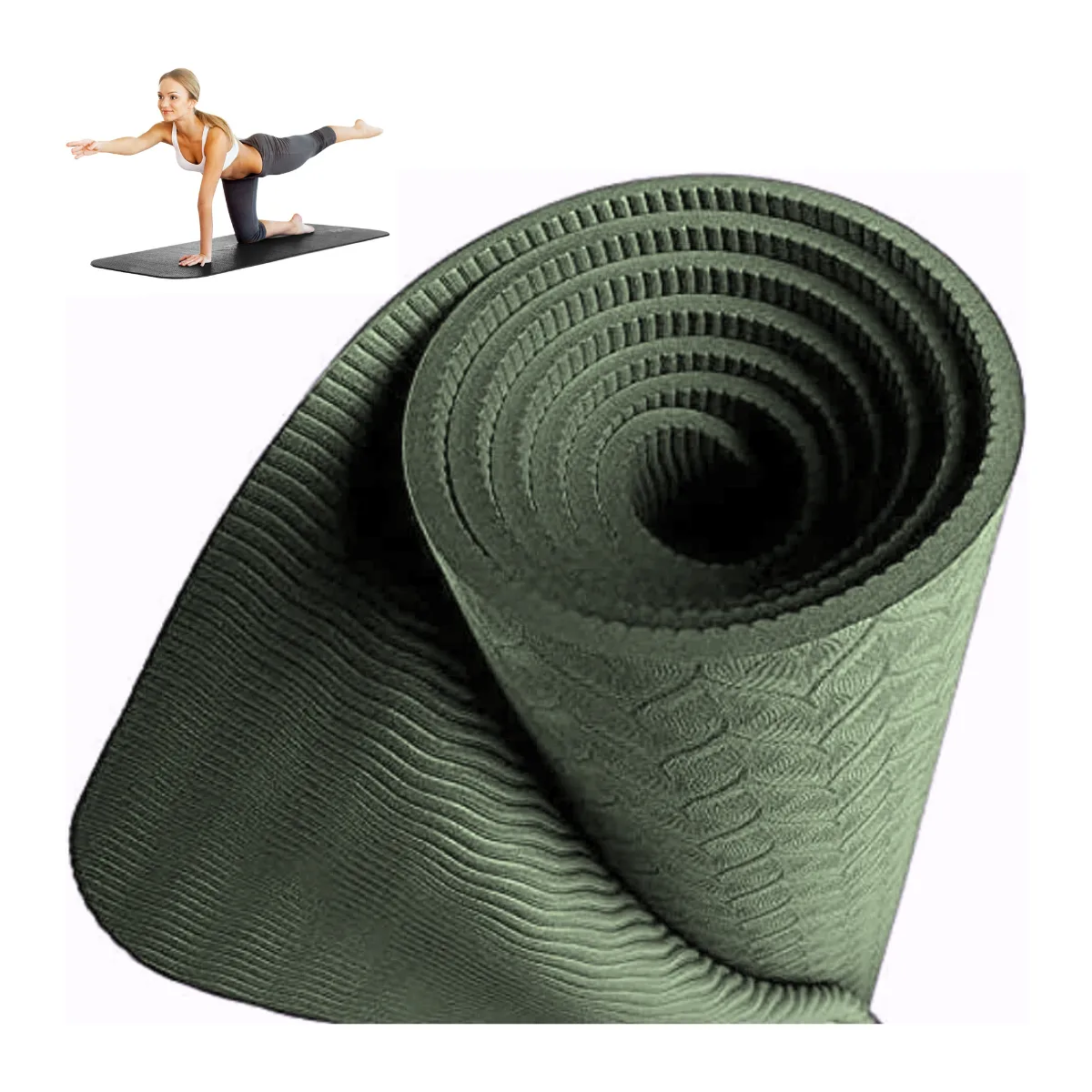 Foto 4 | Tapete Yoga Grueso 183cm Pilates Pad  Eo Safe Imports Esi-21264 Verde