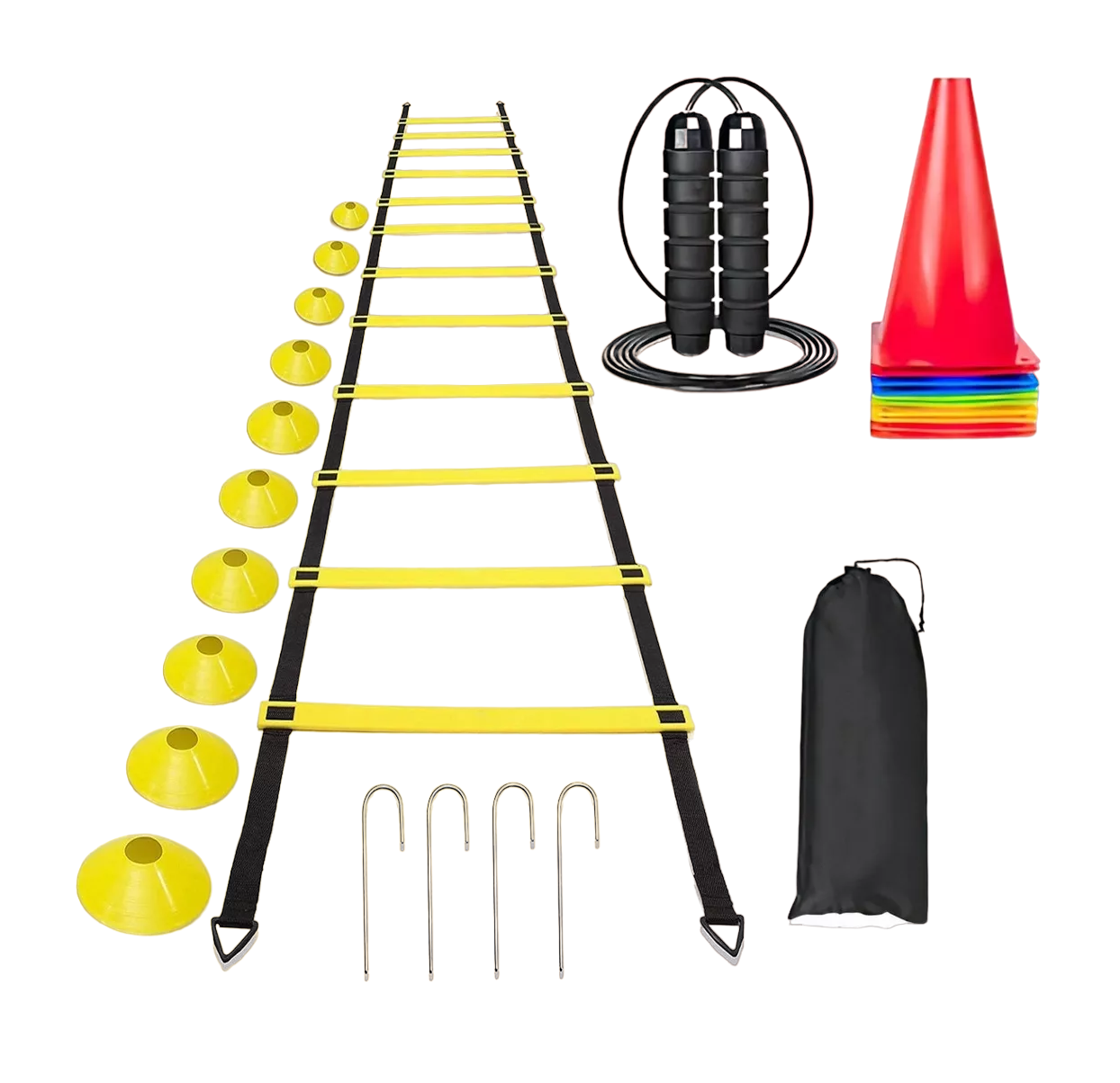 Kit de Entrenamiento Belug Obstáculos Cono y Escalera de Agilidad