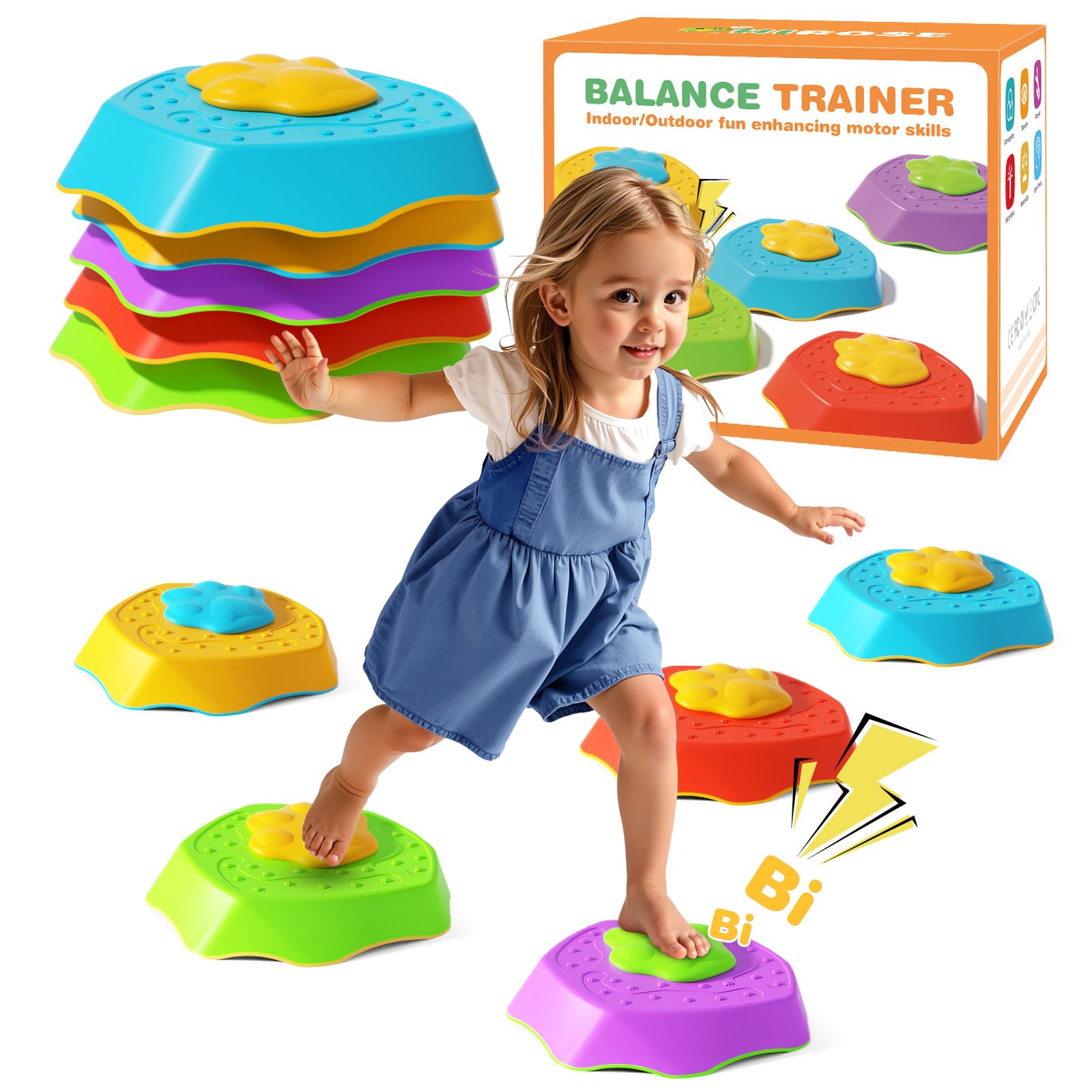 Foto 2 pulgar | Stepping Stones Hirose Voiced Para Niños, Balanza Antideslizante De 5 Piezas - Venta Internacional.