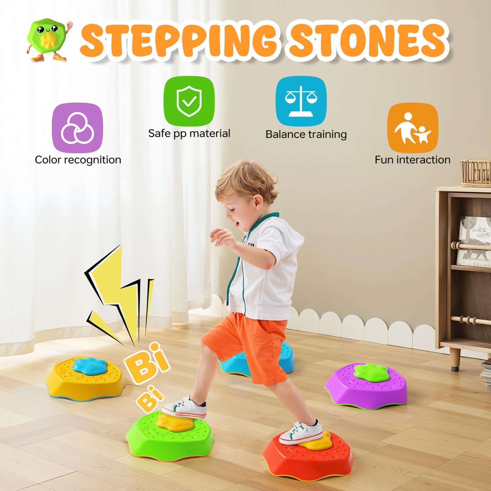 Foto 4 pulgar | Stepping Stones Hirose Voiced Para Niños, Balanza Antideslizante De 5 Piezas - Venta Internacional.