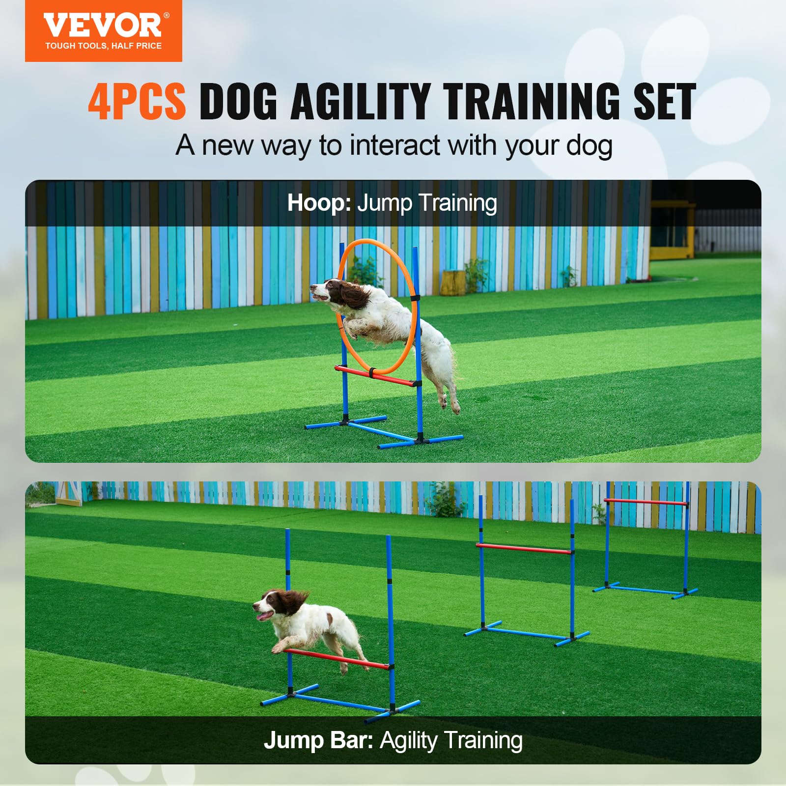 Foto 3 pulgar | Equipo De Entrenamiento De Agilidad Para Perros Vevor Con Altura Ajustable - Venta Internacional.