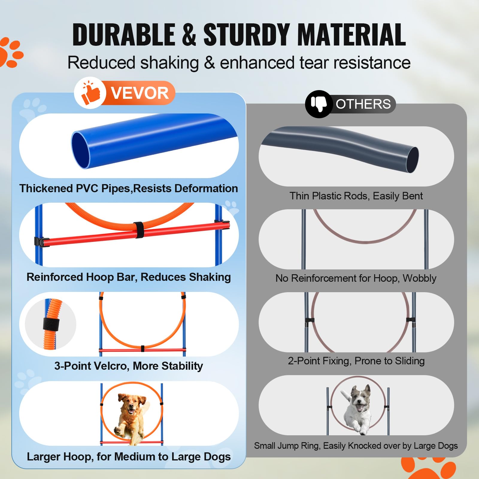 Foto 4 pulgar | Equipo De Entrenamiento De Agilidad Para Perros Vevor Con Altura Ajustable - Venta Internacional.