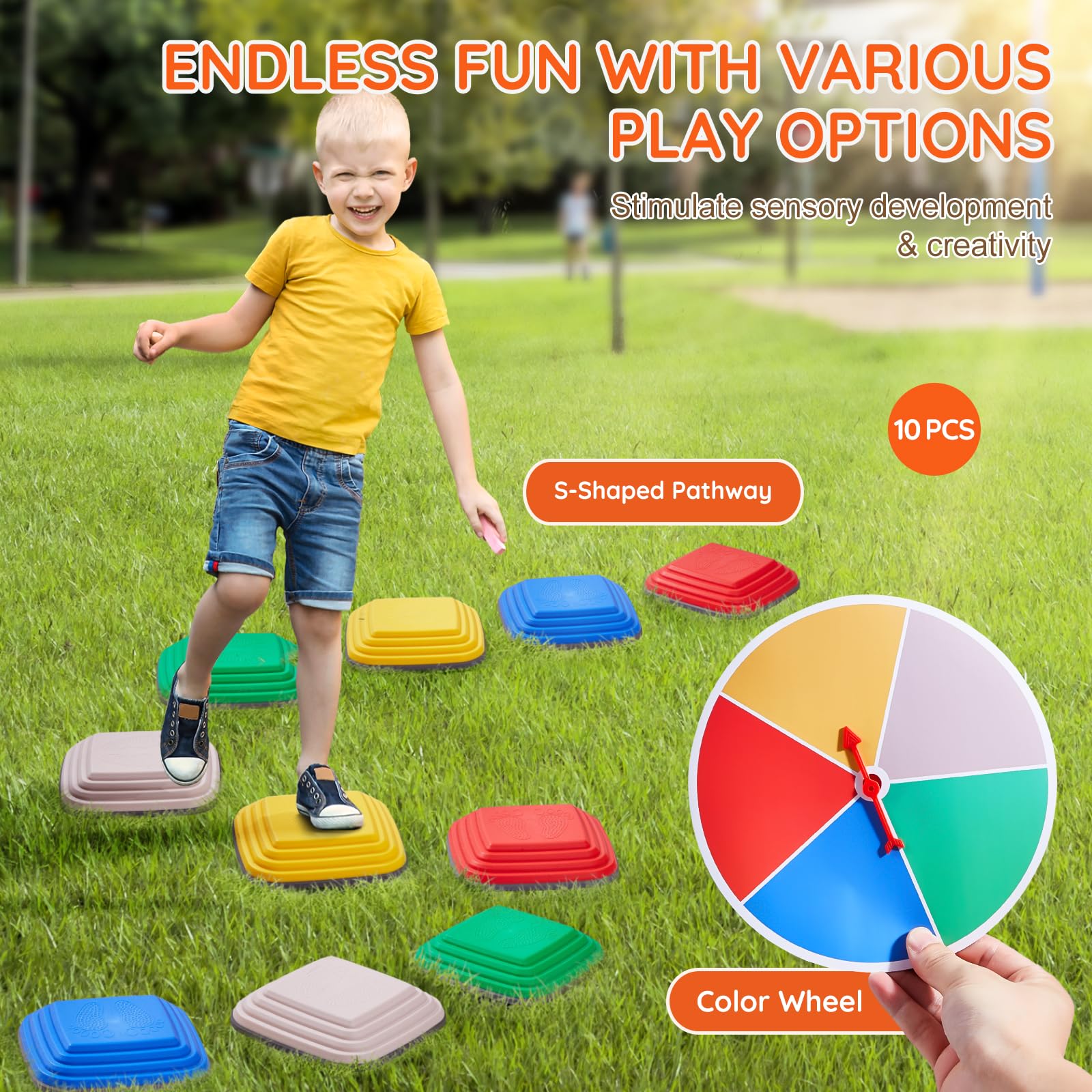 Foto 4 pulgar | Balance Stepping Stones Vevor Para Niños De Hasta 100 Kg, 10 Unidades - Venta Internacional.