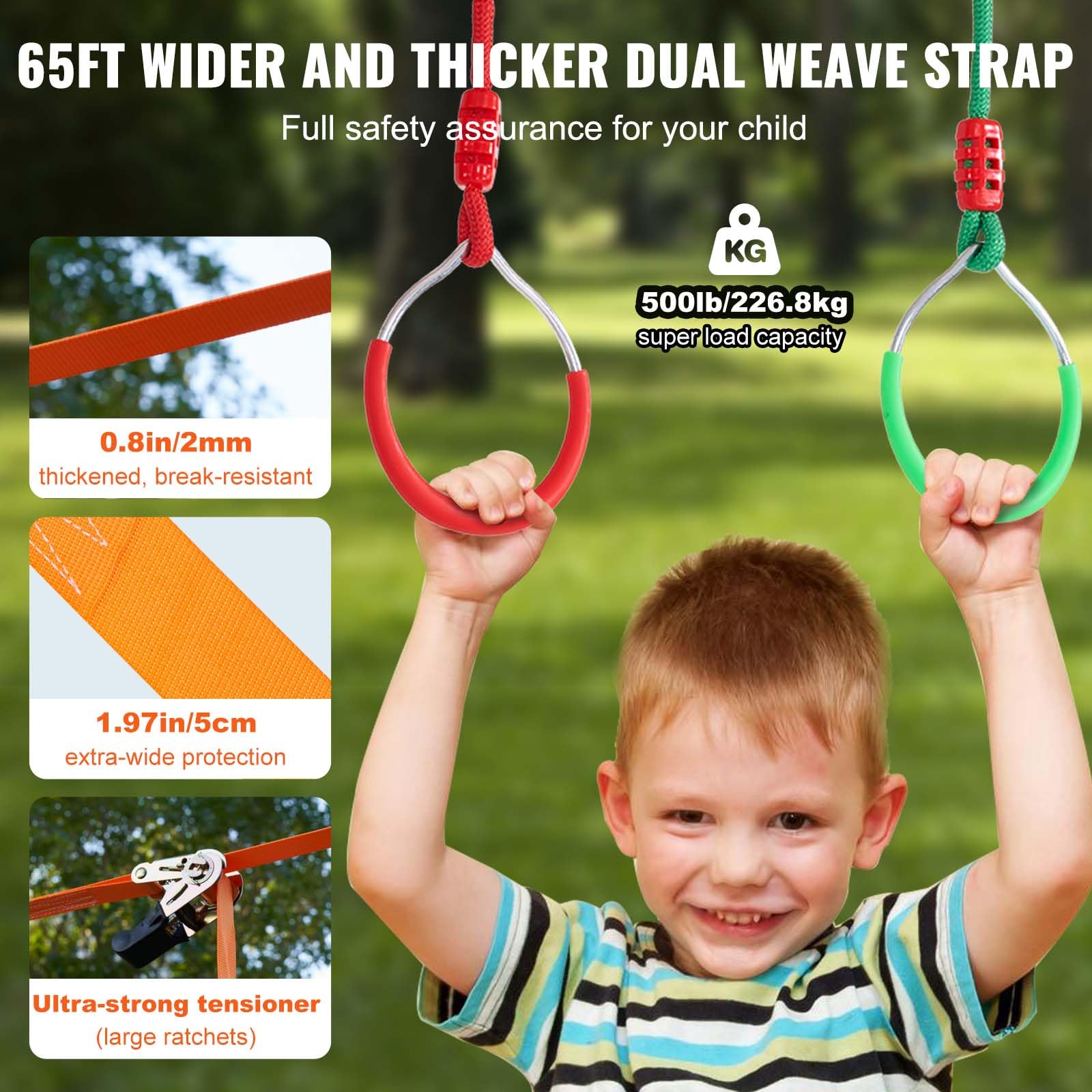 Foto 3 | Carrera De Obstáculos Ninja Warrior Vevor Para Niños Con 2 X 20 M - Venta Internacional.