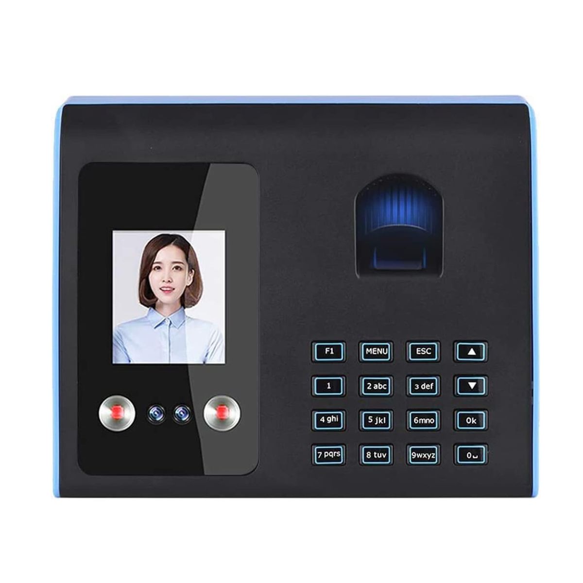 Reloj Checador Huella Digital Reconocimiento Facial Elegate Negro
