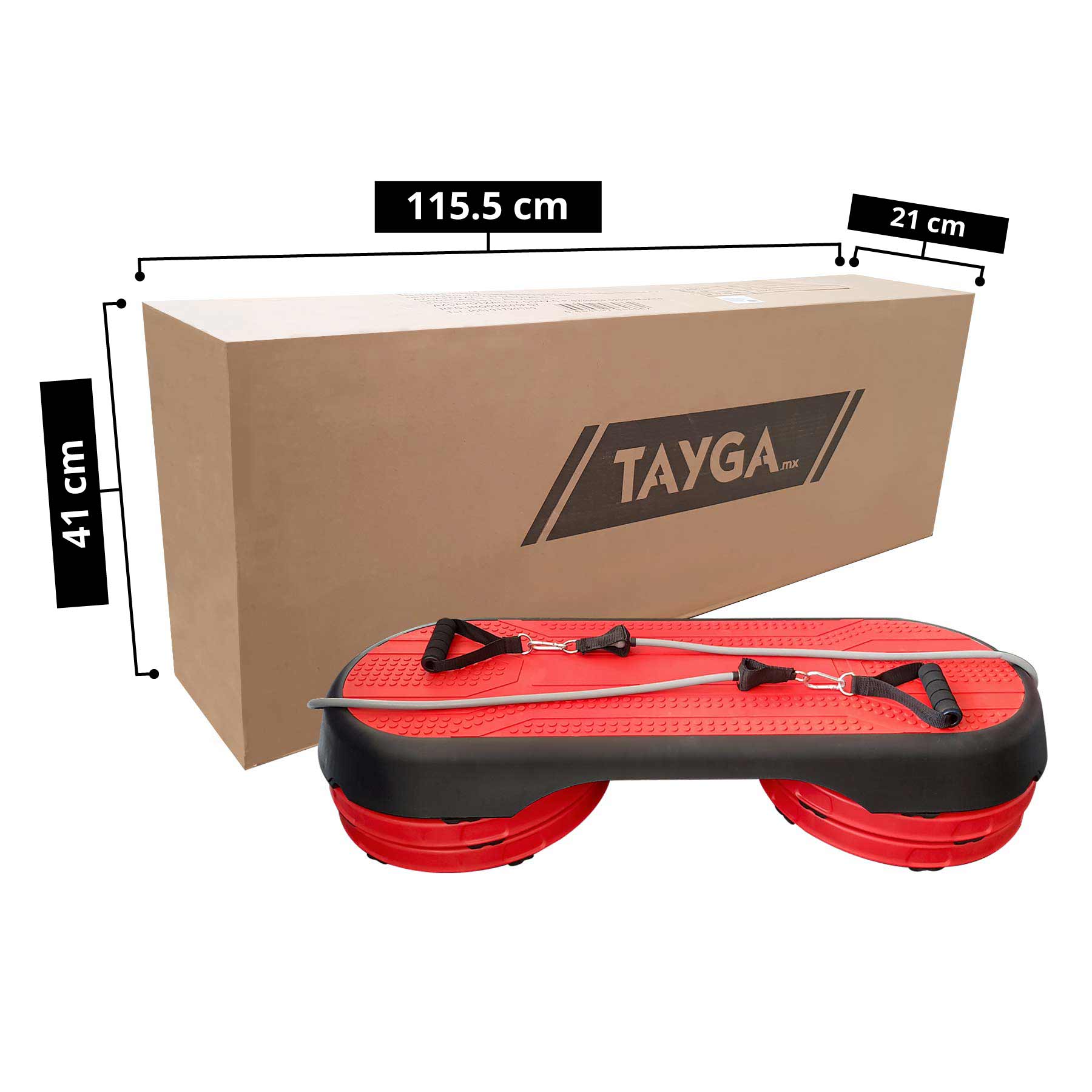 Foto 4 pulgar | Banco Step Tayga color Rojo de Aerobics Antiderrapante de Altura Ajustable