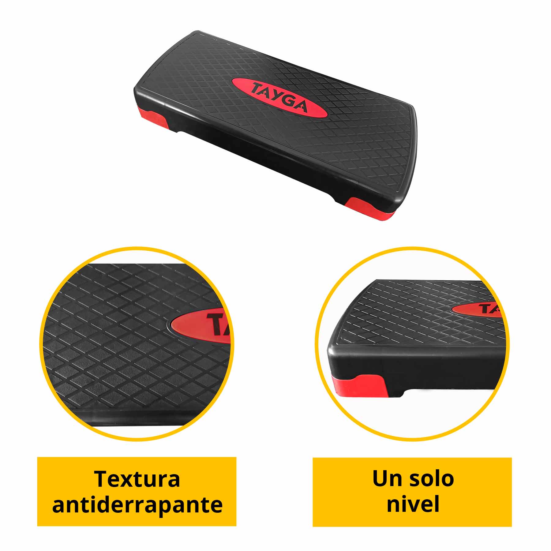 Foto 4 pulgar | Banco Step Tayga para Aerobics color Rojo Antideslizante