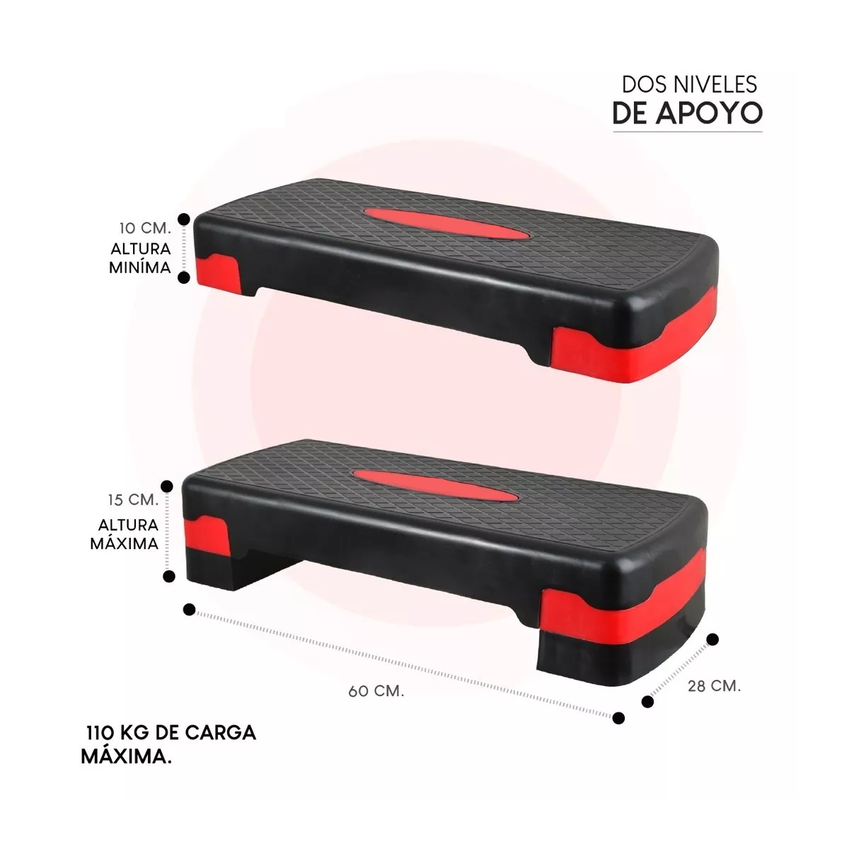 Foto 3 pulgar | Banco Step para Aerobics Ajustable Eo Safe Imports Esi-7470 color Negro