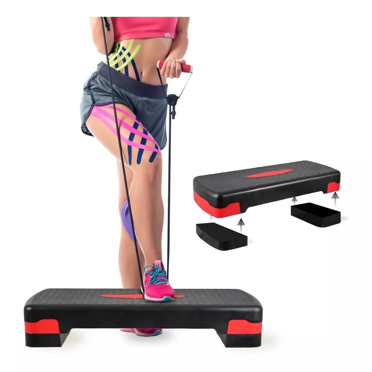 Foto 6 pulgar | Banco Step para Aerobics Ajustable Eo Safe Imports Esi-7470 color Negro