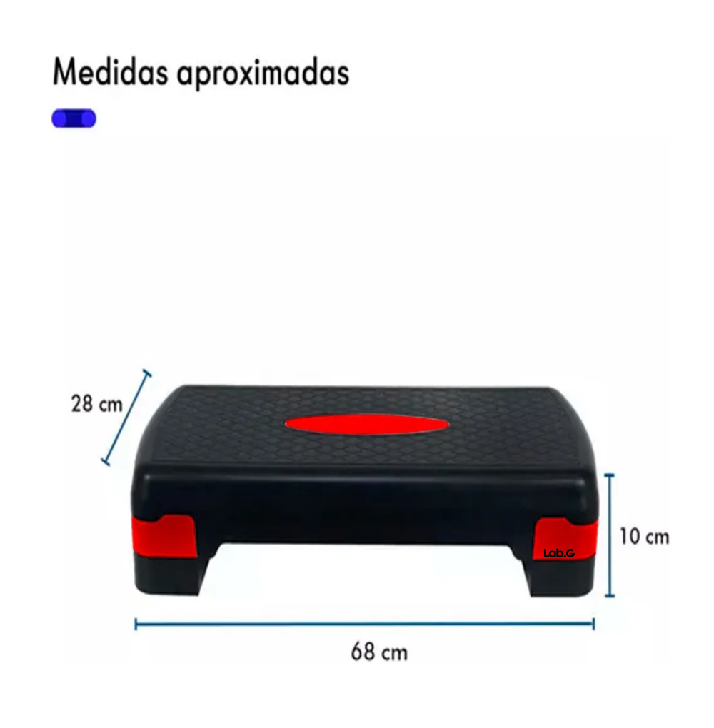 Foto 4 pulgar | Banco Ejercicio Fitness Crossfit Ajustable Gym Lab.g, Negro Detalles Rojo