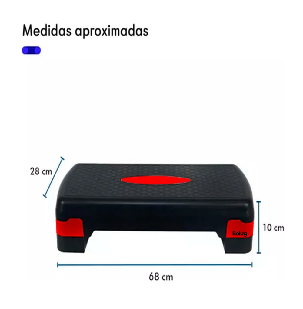Foto 3 | Banco Ejercicio Fitness Crossfit Ajustable Gym Belug, Negro Detalles Rojo