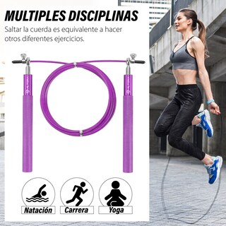 Foto 3 | Cuerda Fitness Altera ALU-JR color Púrpura 3 M de Aluminio