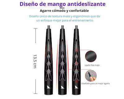 Foto 8 | Cuerda Para Saltar Ocean Fitness Color Negro De Pvc Ajustable