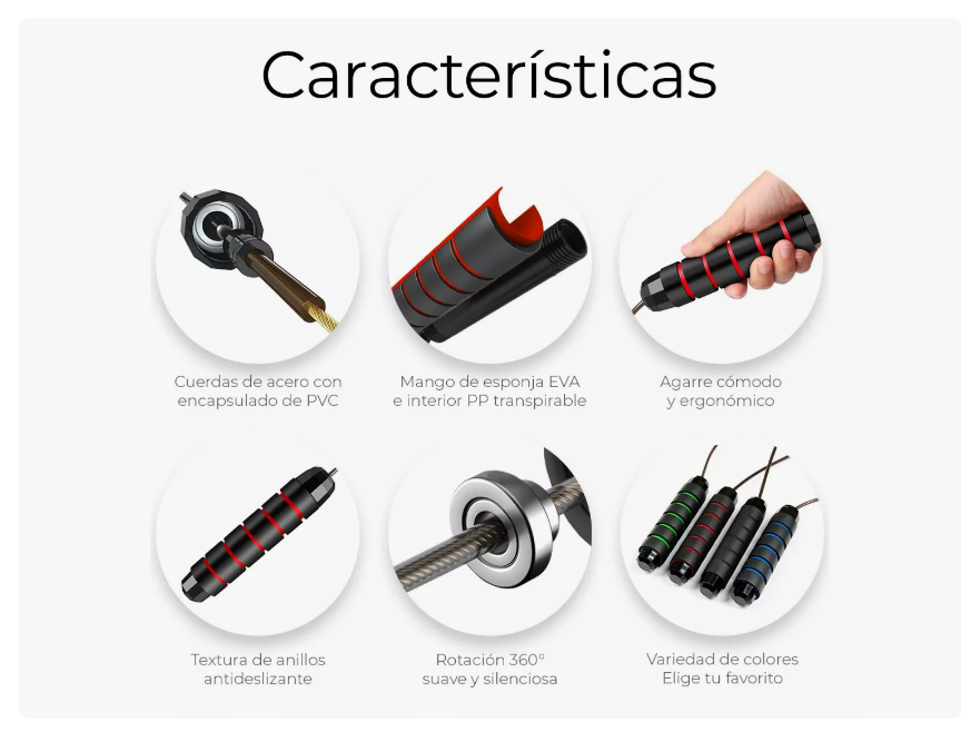 Foto 4 pulgar | Cuerda para Saltar Raganet Ajustable