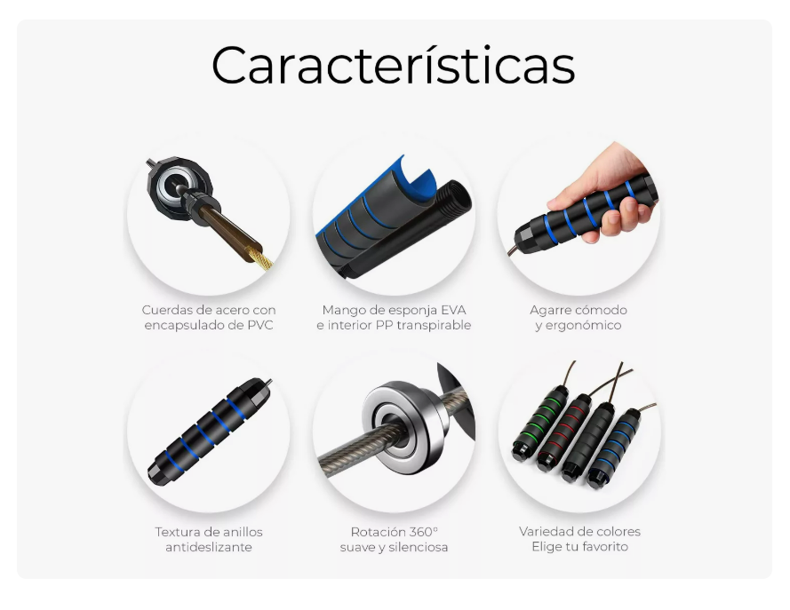 Foto 5 pulgar | Cuerda para Saltar Raganet Ajustable