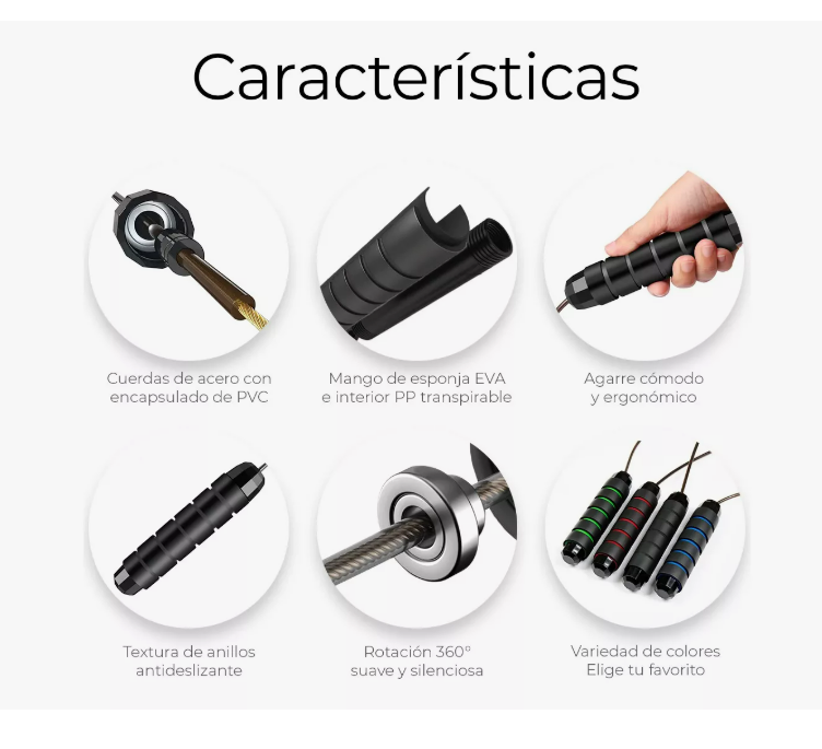 Foto 4 | Cuerda para Saltar Raganet Ajustable