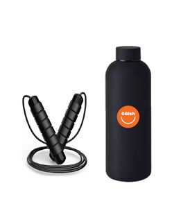 Foto 1 | Cuerda Para Saltar Ajustable Color Negro + Gratis Termo Güish De Regalo