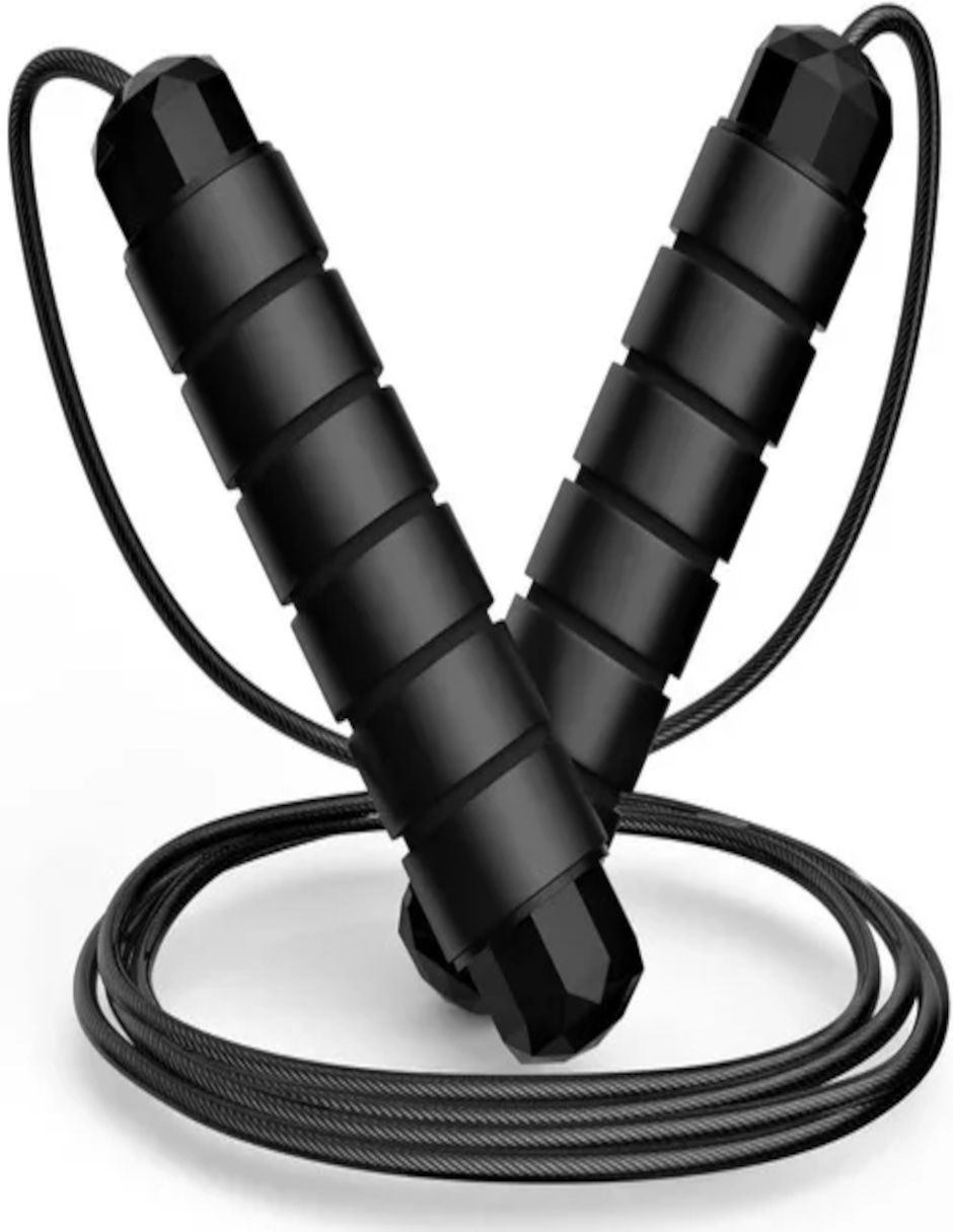 Foto 3 pulgar | Cuerda Para Saltar Ajustable Color Negro + Gratis Termo Güish De Regalo