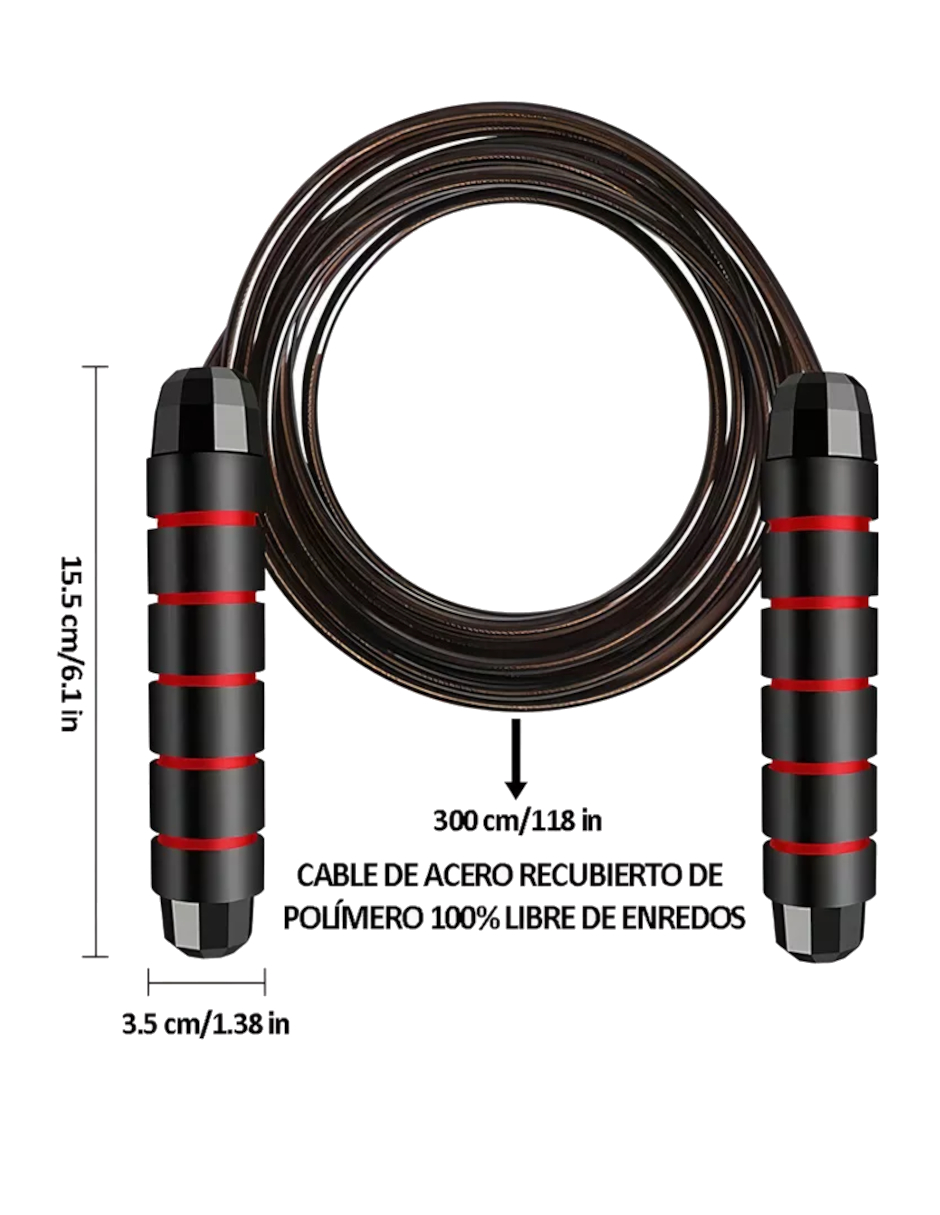 Foto 5 pulgar | Cuerda Para Saltar Ajustable Color Rojo + Gratis Termo Güish De Regalo