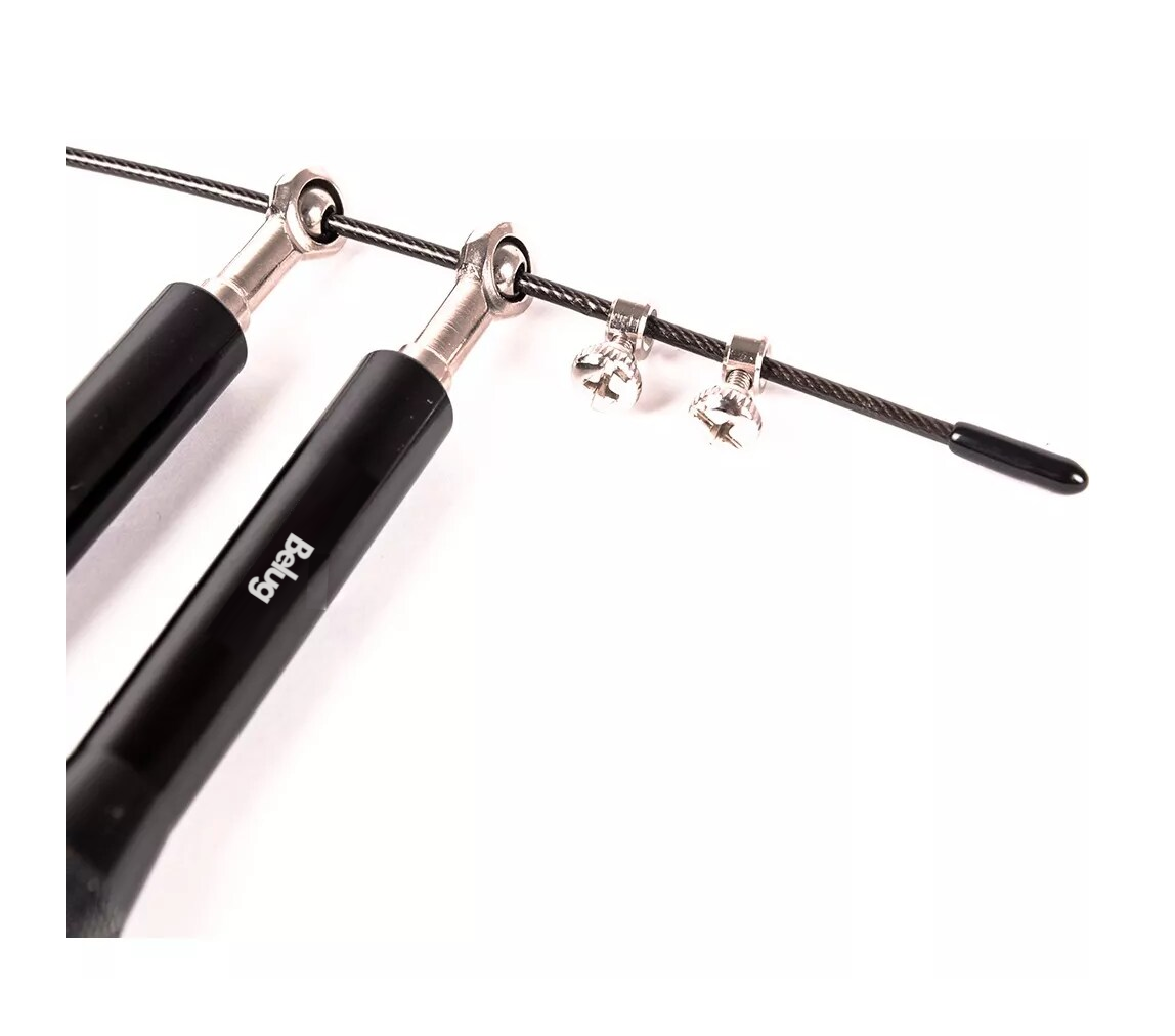 Foto 4 pulgar | Cuerda Para Saltar  Belug Velocidad Ajustable Crossfit Acero 3 M Negro