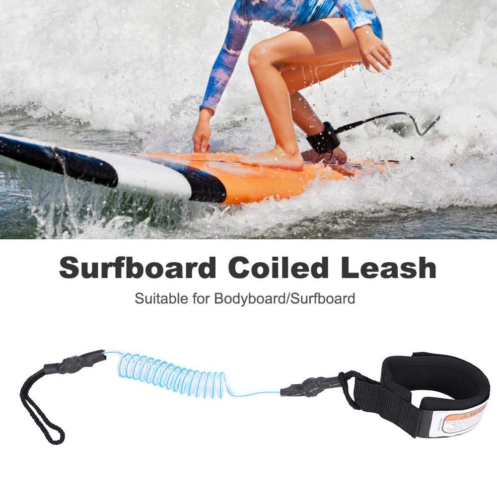Foto 5 | Correa Para Tabla De Surf Dilwe, Suave, Elástica, Con Resorte En Espiral, 1,5 M (azul) - Venta Internacional.