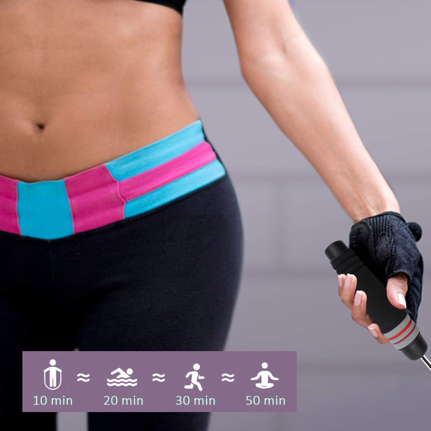 Foto 7 pulgar | Cuerda De Velocidad Jump Rope Benvo, Inalámbrica Y Pesada - Venta Internacional.
