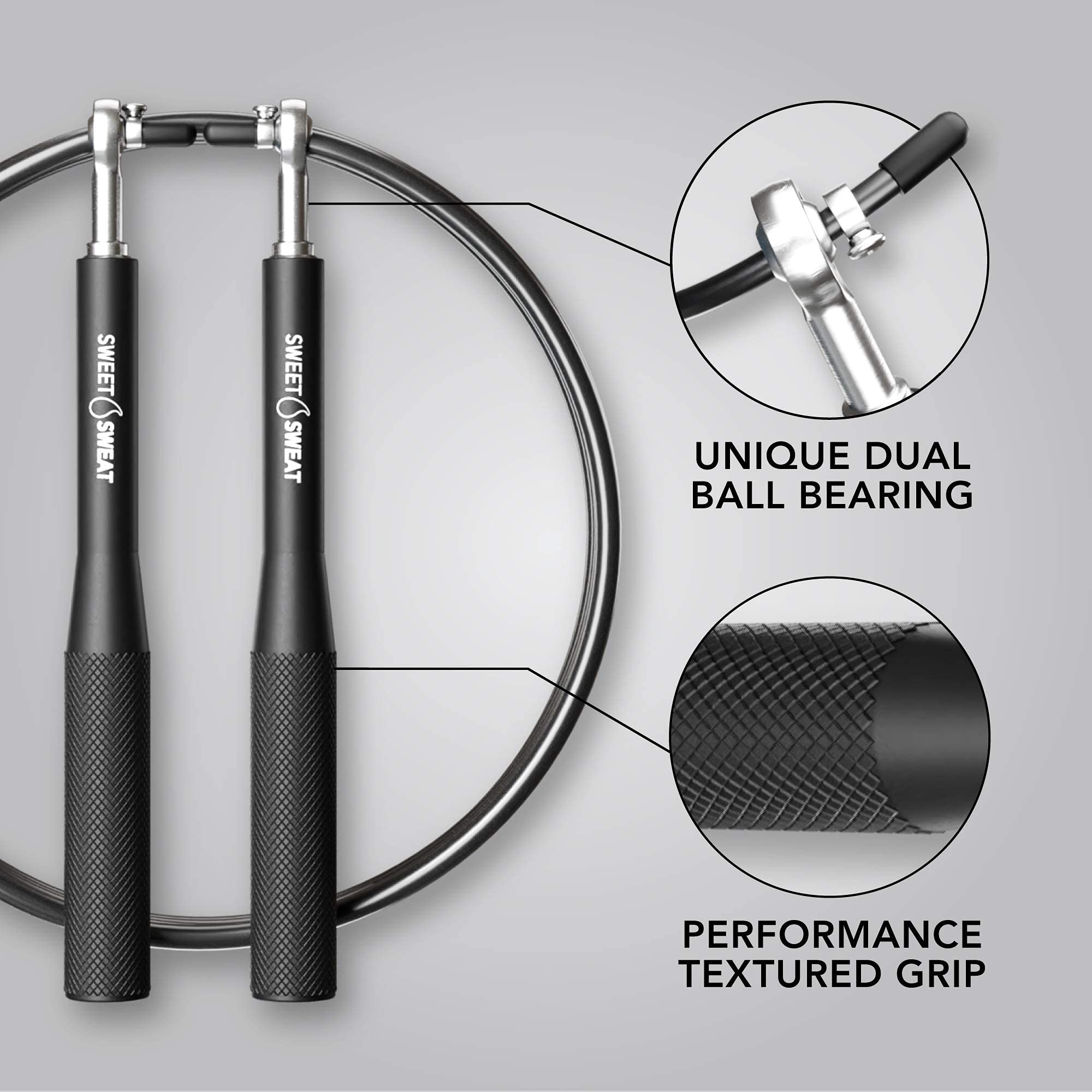 Foto 3 pulgar | Jump Rope Sports Research Sweat Performance  Ajustable En 3 M - Venta Internacional.