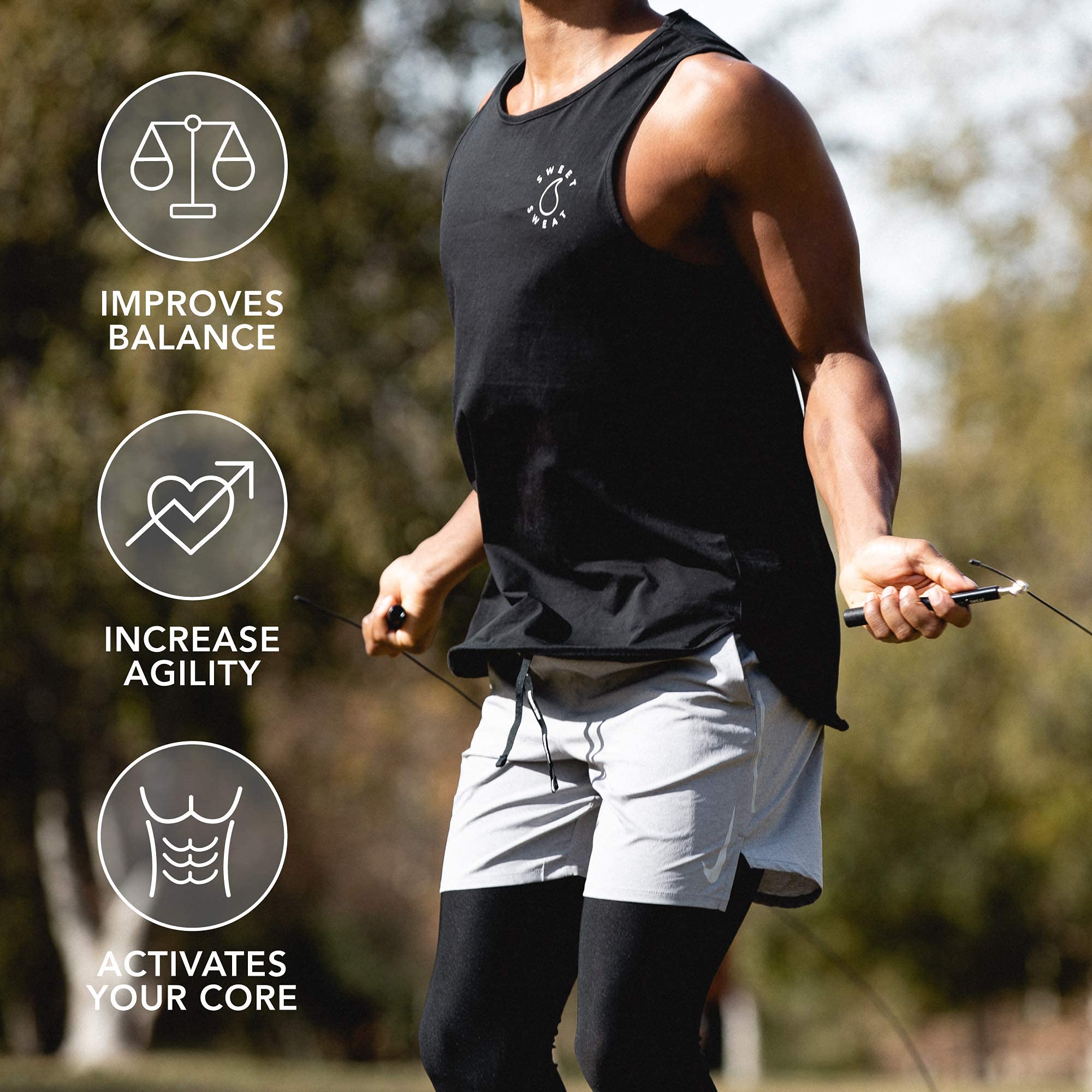 Foto 4 | Jump Rope Sports Research Sweat Performance  Ajustable En 3 M - Venta Internacional.