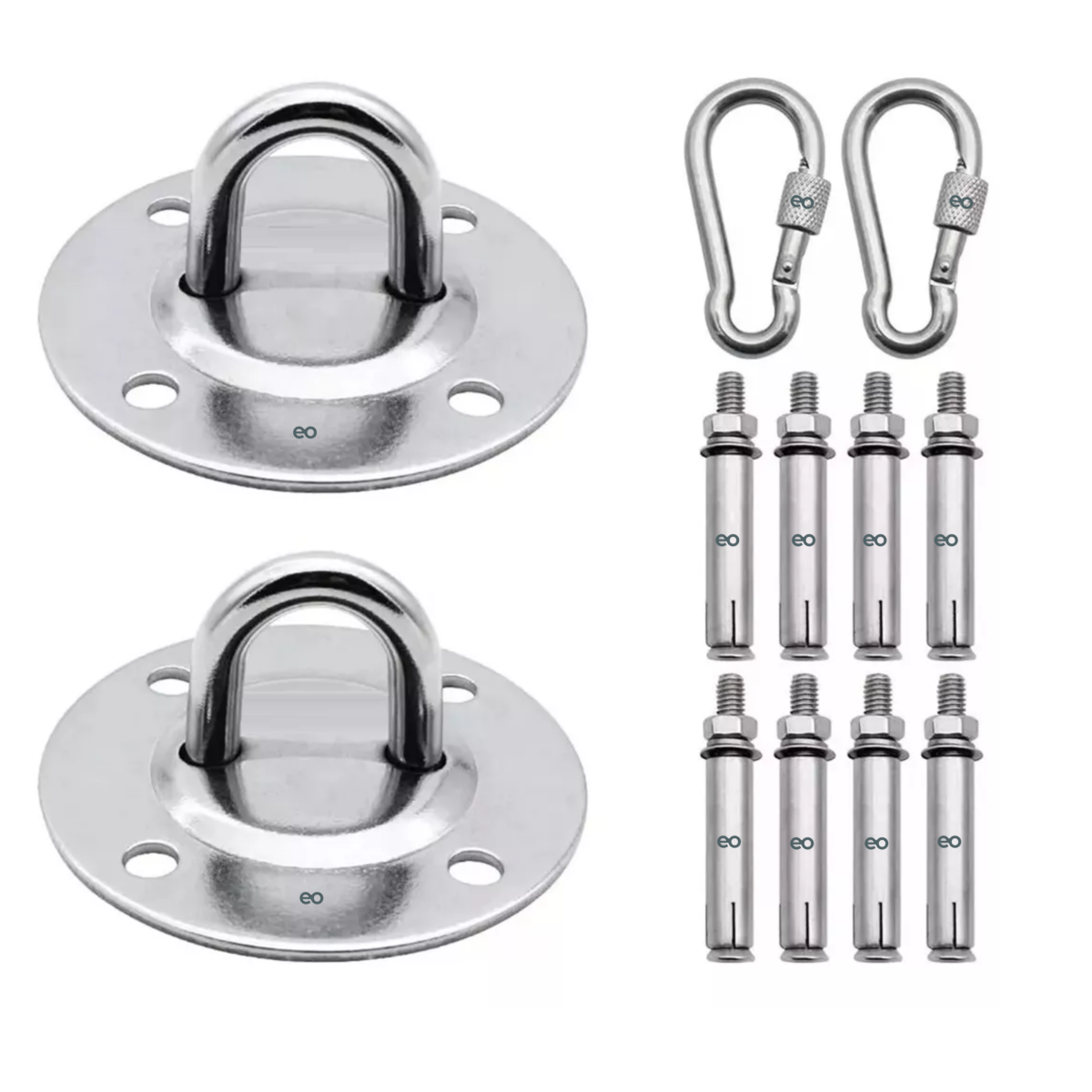 Foto 2 pulgar | Gancho Suspensión Colgar Hamacas Placa U Mount Anclaje Pared Eo Safe Imports Esi-15412-1 Plata