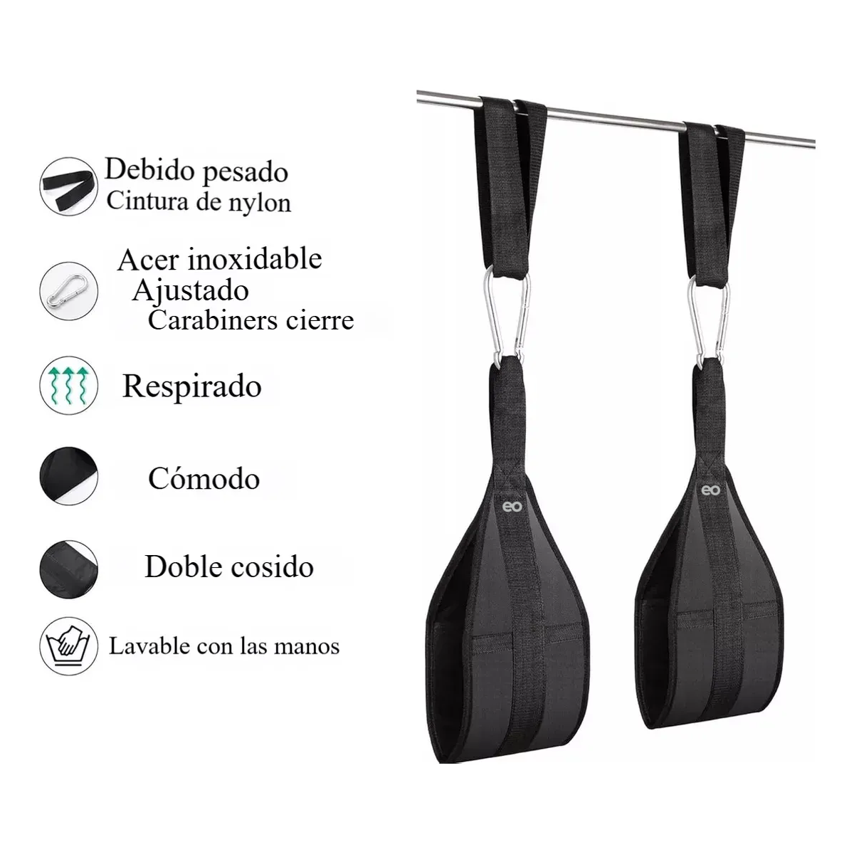 Foto 4 pulgar | Cinturón Auxiliar De Entrenamiento De Músculos Abdominales Eo Safe Imports Esi-19344 Negro