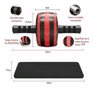 Foto 3 | Kit Ejercitador Rueda Abdominales Barras Push-up Cuerda Eo Safe Imports Esi-13974 Multicolor