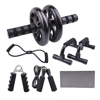 Foto 1 | Kit de Ejercicio con Rueda para Abdominal Eo Safe Imports Negro 12 Piezas