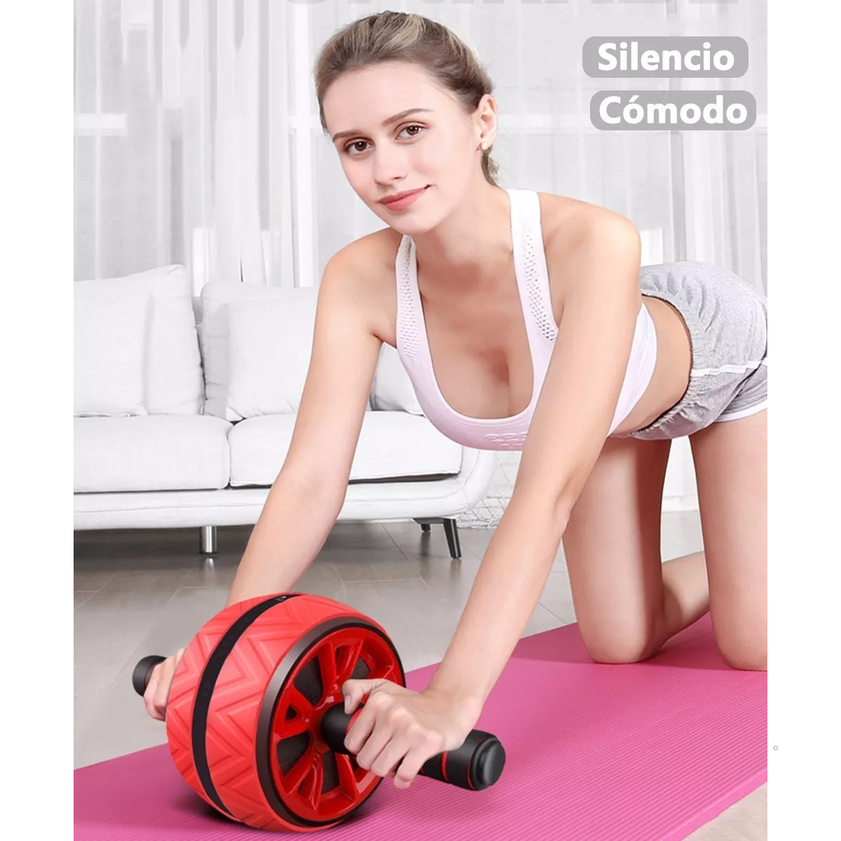 Foto 3 pulgar | Kit 7 En 1 Rueda Abdominal Saltar Ejercicio Eo Safe Imports Esi-11277-1 Rojo