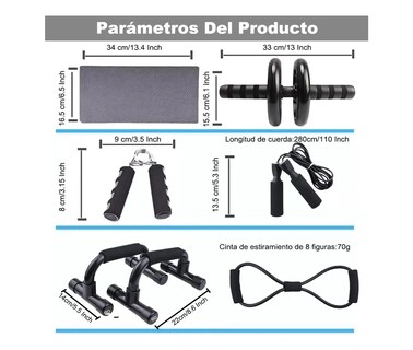 Foto 2 | Kit de Ejercicio 12 Piezas Eo Safe Imports Esi-19343 Gris