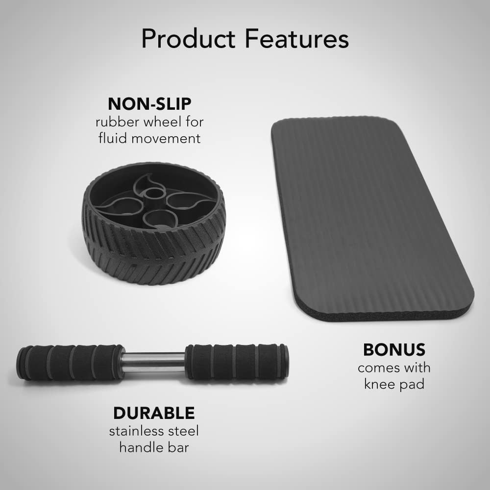 Foto 6 pulgar | Rueda para Abdominales Sports Research Negro-Venta Internacional