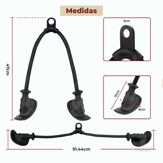 Foto 4 | Cuerda de Tríceps Ergonómica Mebix TRD Antideslizante Y Agarre Firme