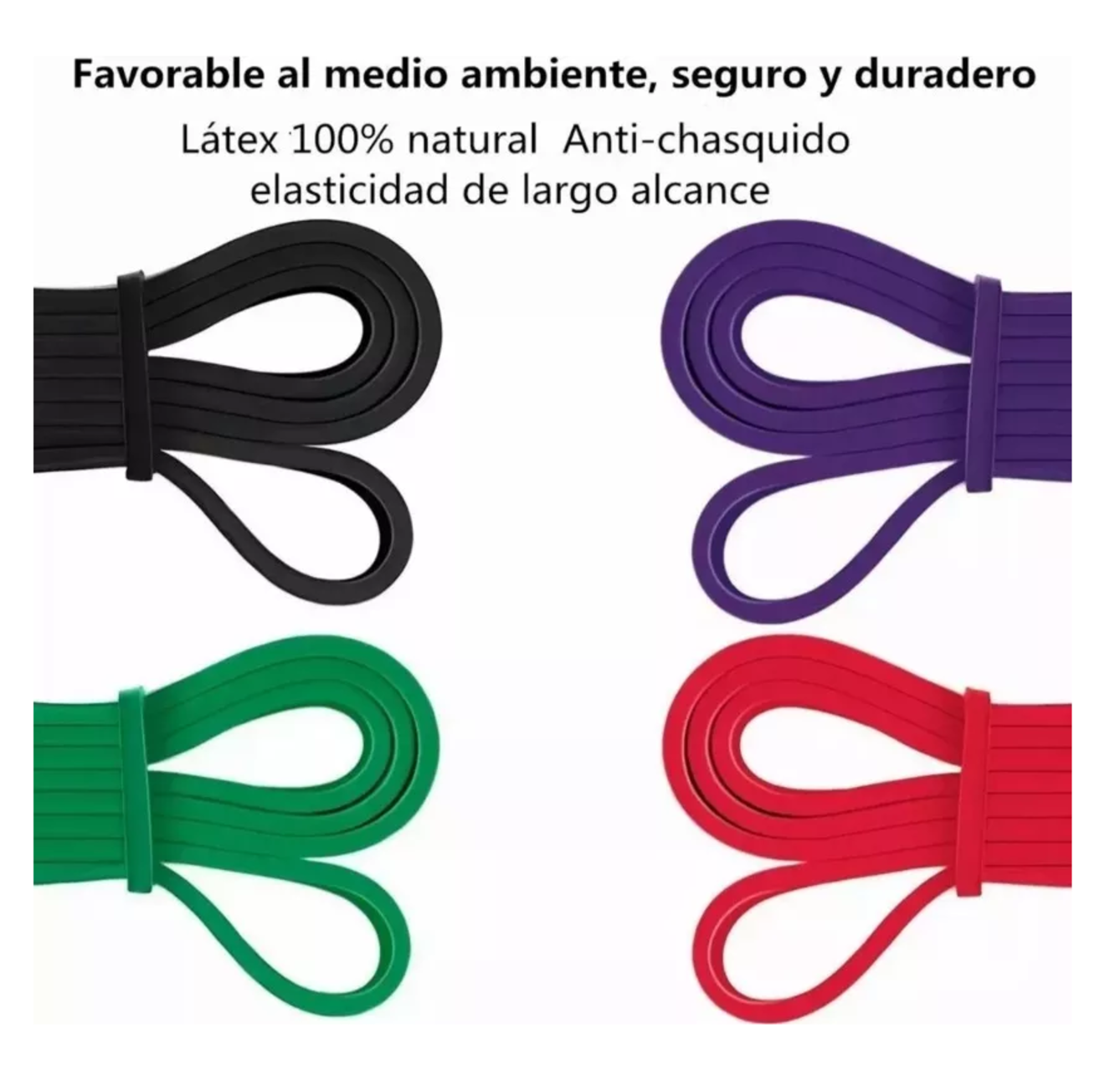 Foto 5 pulgar | Bandas De Resistencia Fitness En Casa Entrenamiento Tensión Multicolor