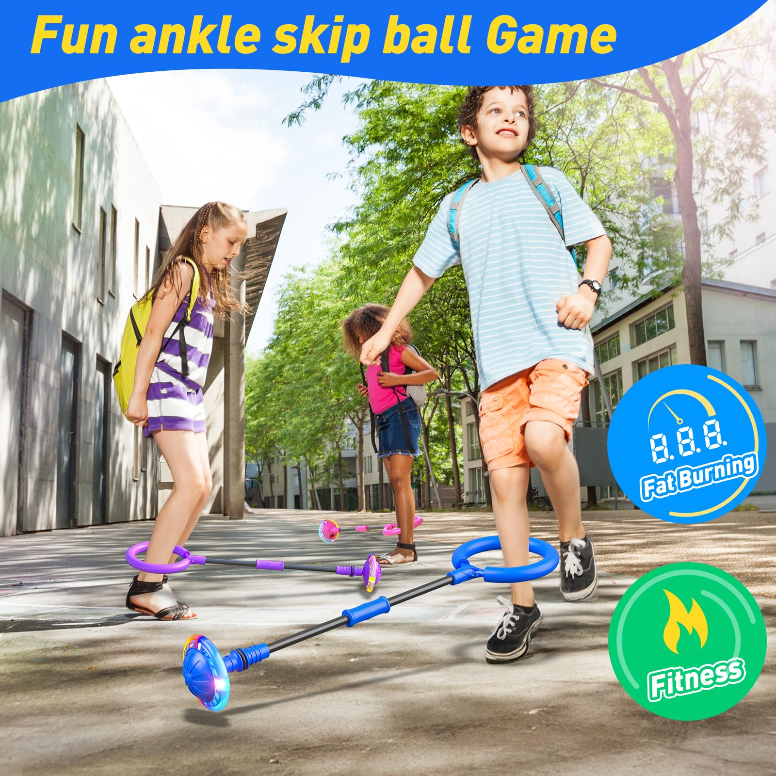 Foto 4 pulgar | Tobillero Skip Ball Flooyes Con Contador, Temporizador Y Calculadora De Calorías - Venta Internacional.
