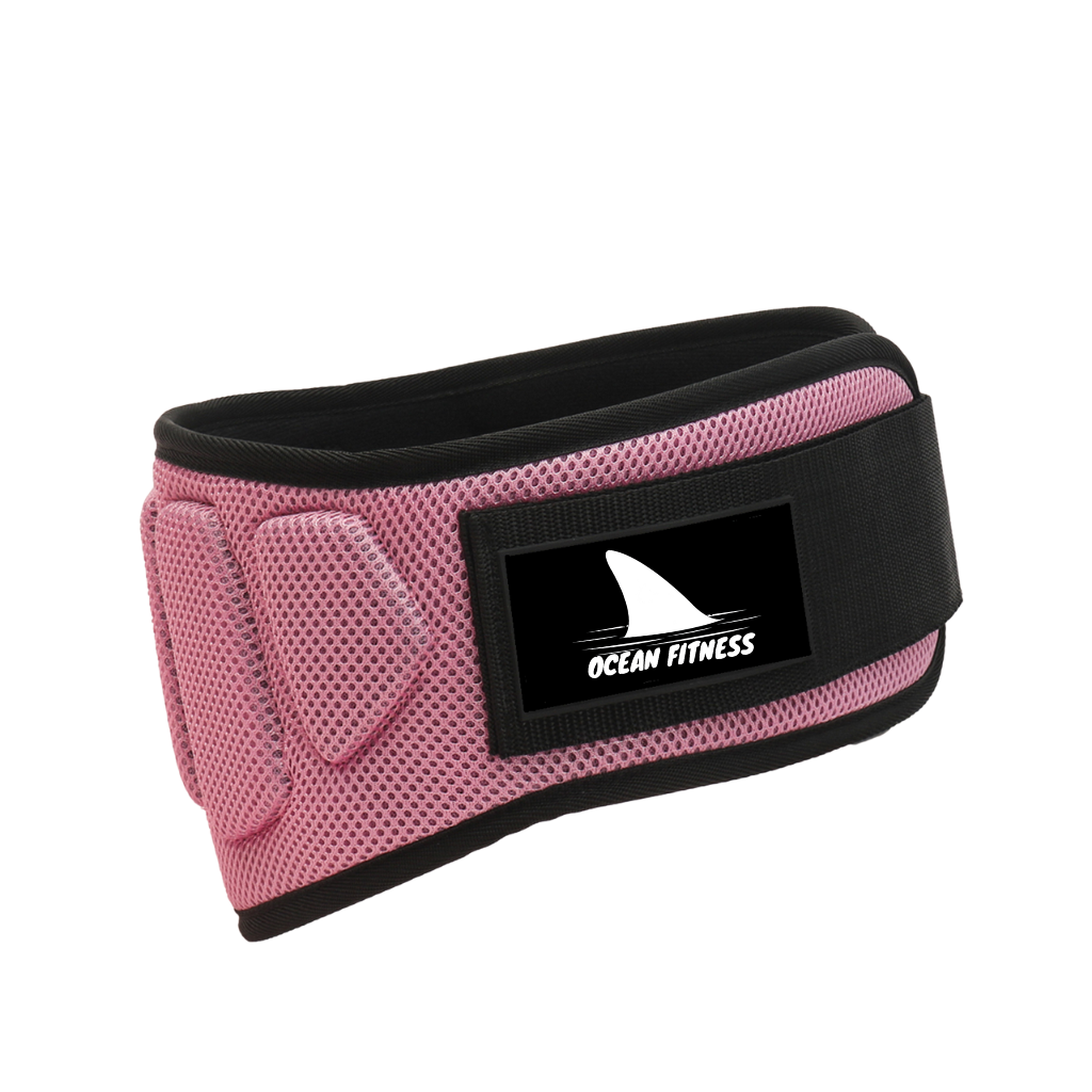 Foto 4 pulgar | Cinturón Faja Para Pesas Ocean Fitness Ocean Power color Rosa Fuerza Sport