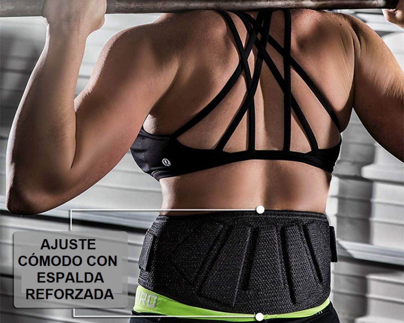 Foto 7 pulgar | Cinturón Faja Para Pesas Ocean Fitness Ocean Power color Negro Fuerza Sport