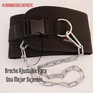 Foto 2 | Cinturón para pesas Felter Sports con Cadena y Broche de Seguridad color Negro