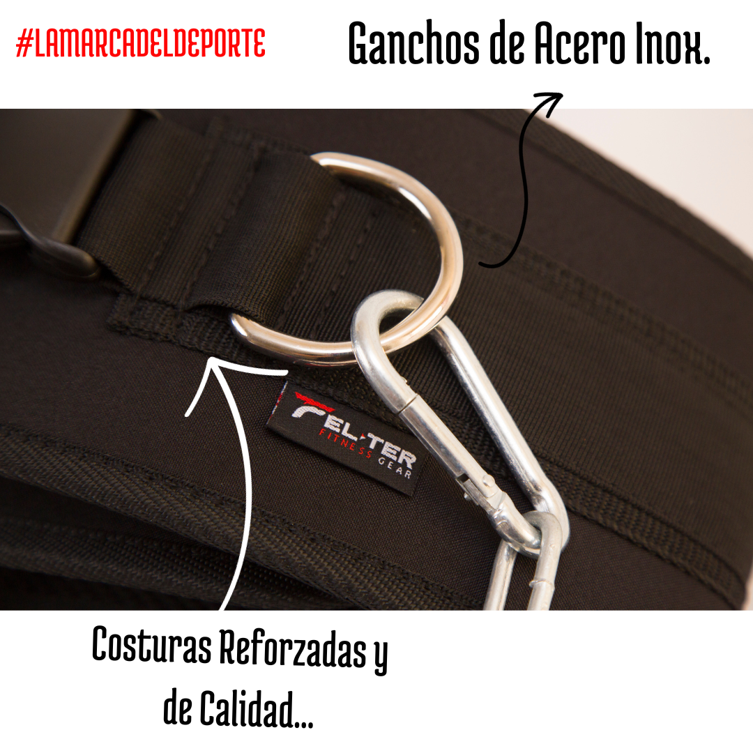Foto 5 pulgar | Cinturón para pesas Felter Sports con Cadena y Broche de Seguridad color Negro