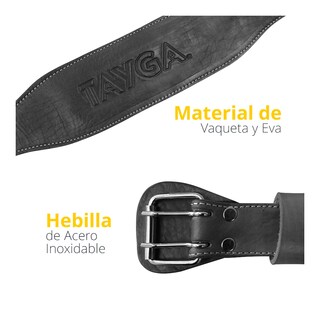 Foto 3 | Cinturón Faja Pesa Levantamiento Tayga Lumbar Gym Talla M Color Negro