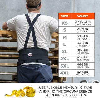 Foto 5 | Cinturón De Apoyo Para La Espalda Ergodyne Proflex 1650, Elástico De 19 Cm - Venta Internacional.